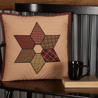 Tea Star Patchwork Pillow 18x18 - The Fox Decor
